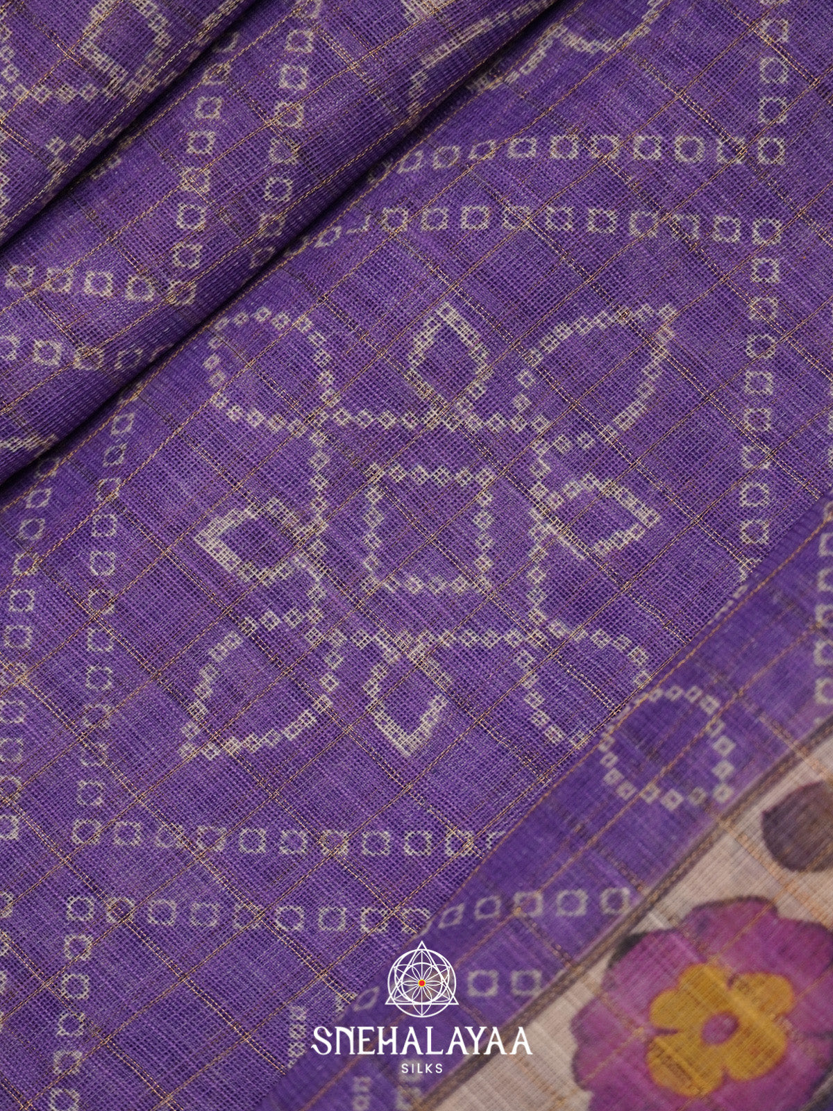 Lavender Linen Saree