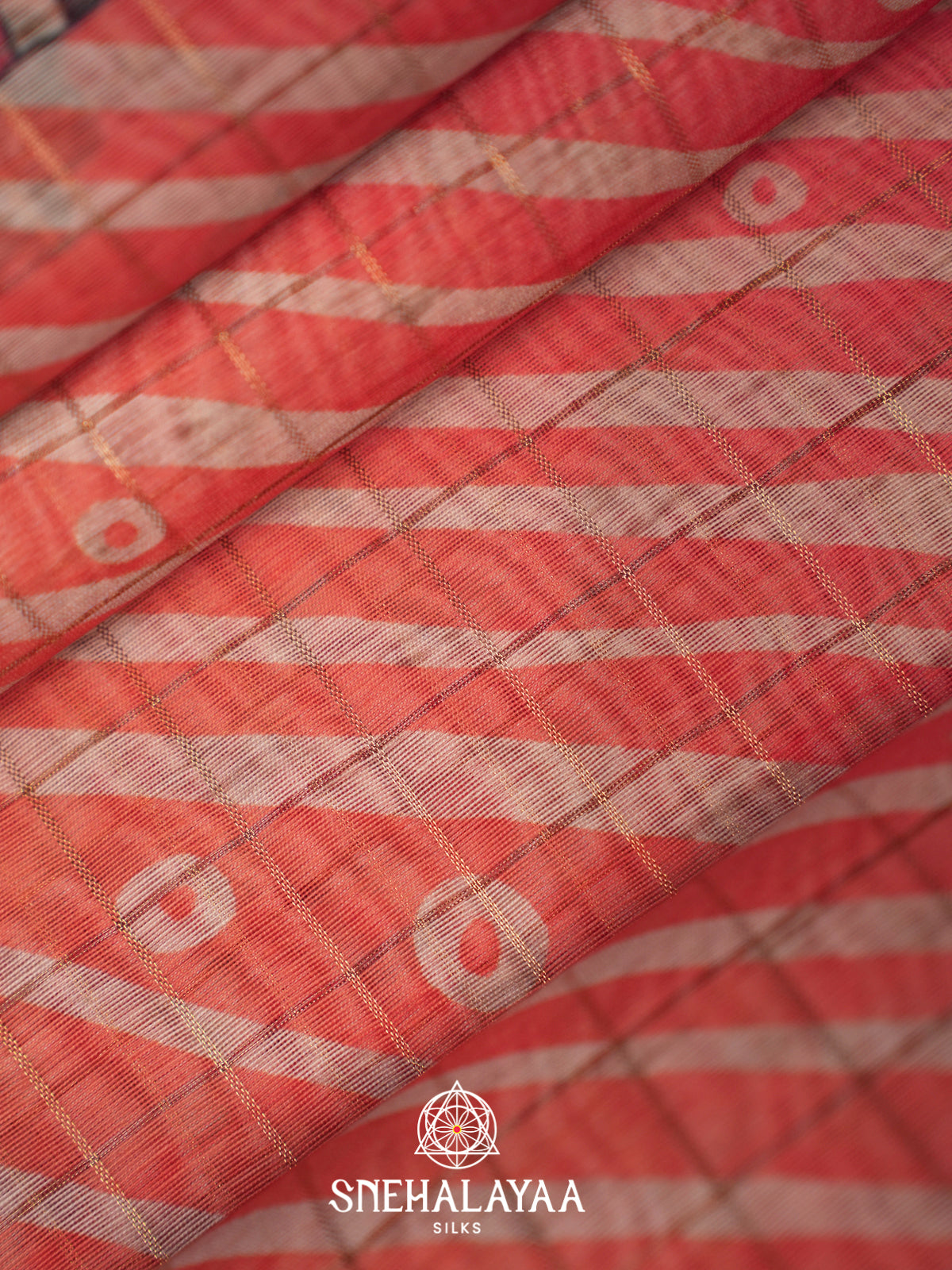 Peach Chanderi Saree