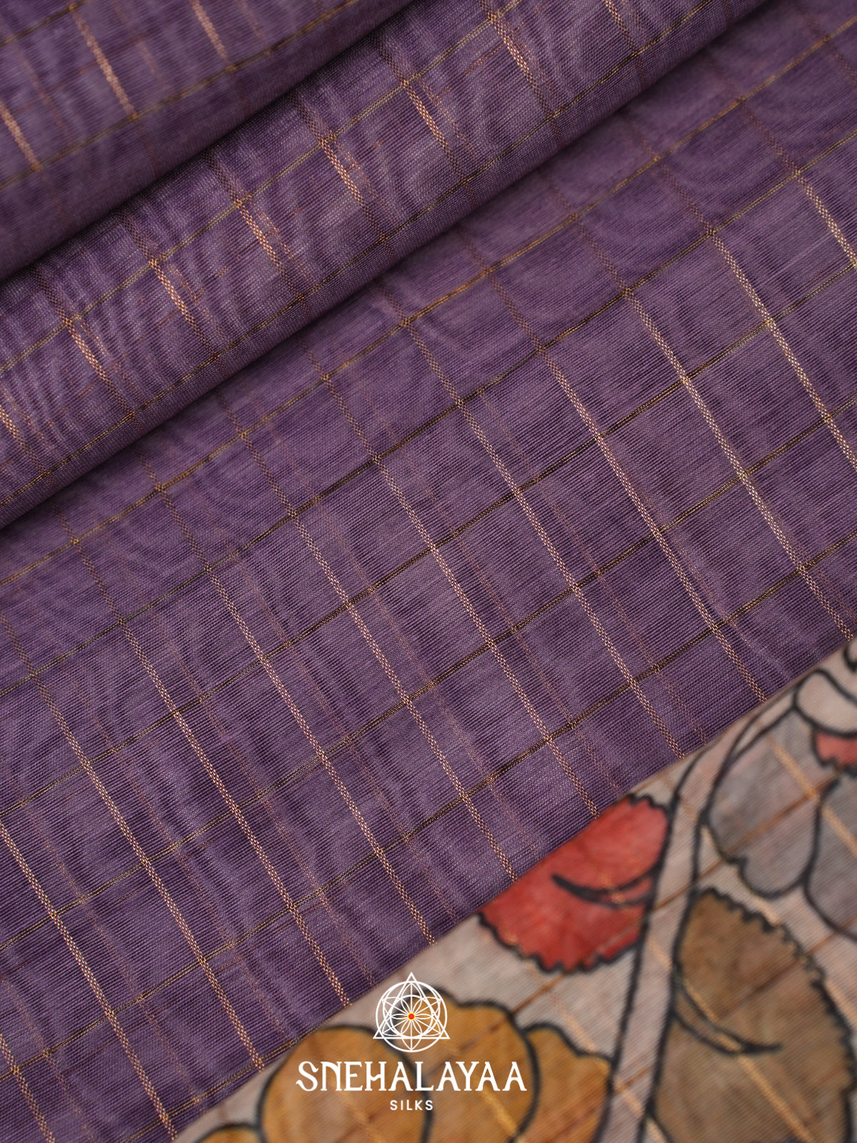 Purple Chanderi Saree