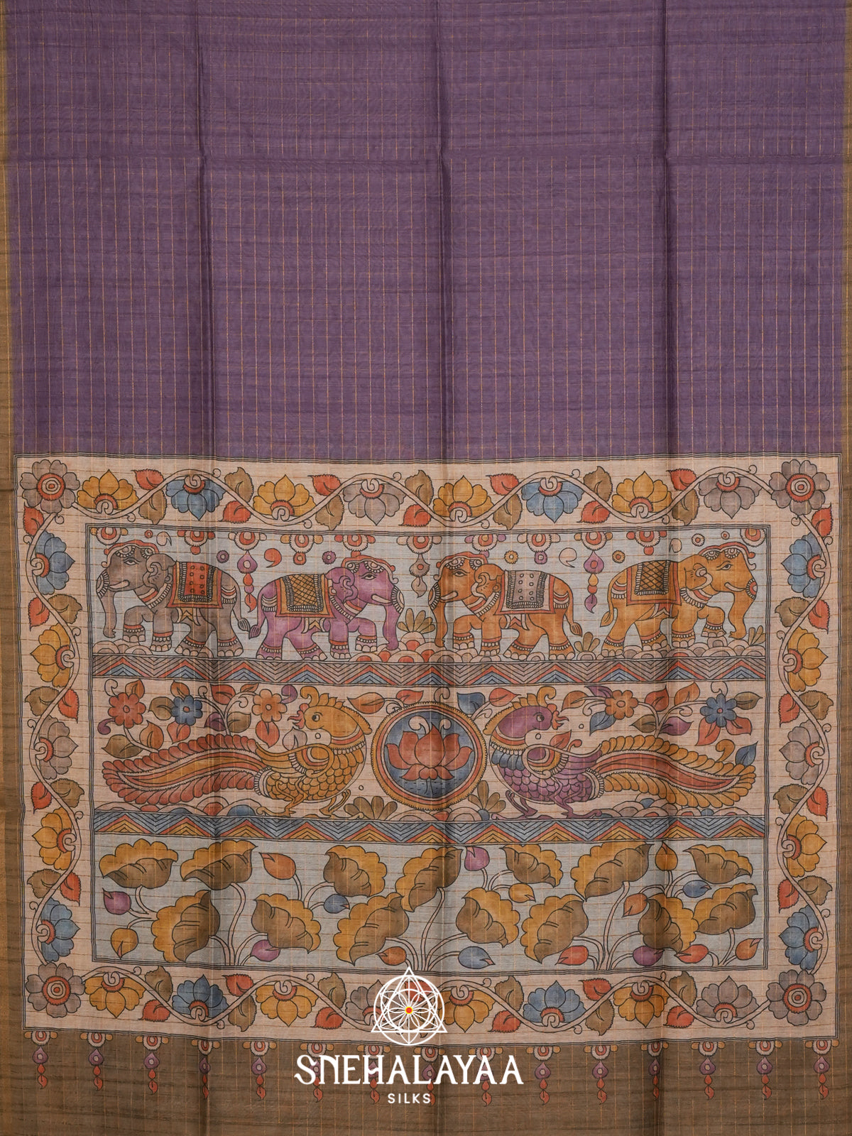 Purple Chanderi Saree