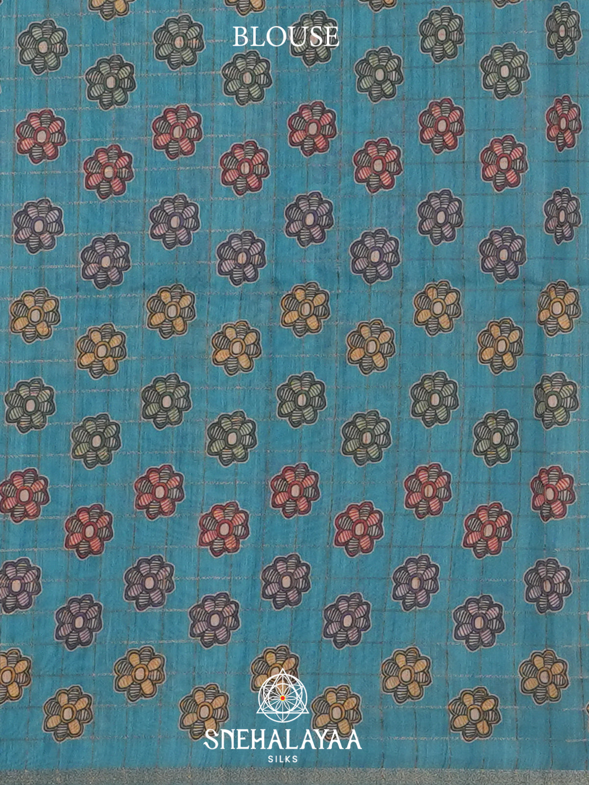 Sky Blue Chanderi Saree