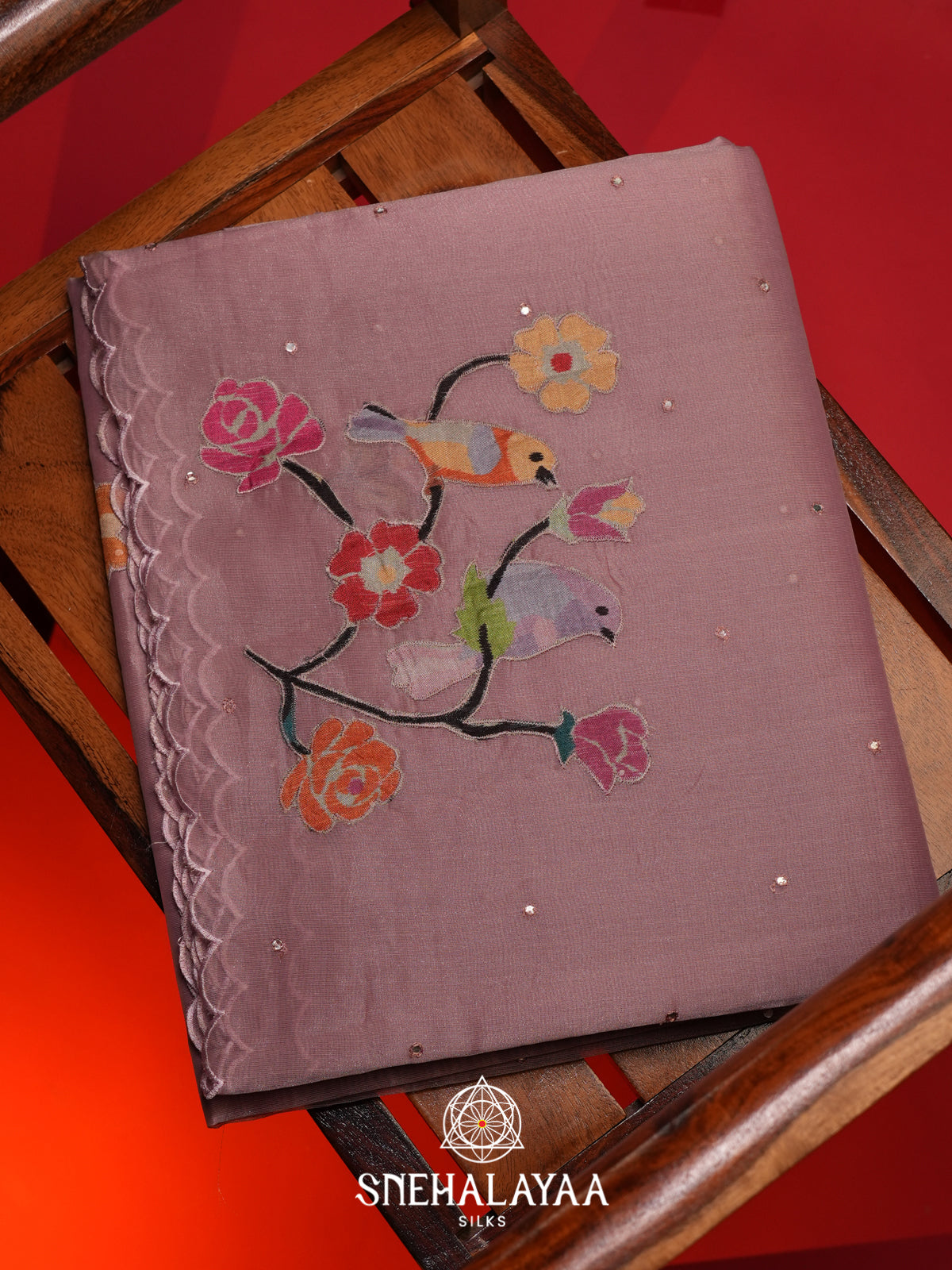 Mauve Linen Saree