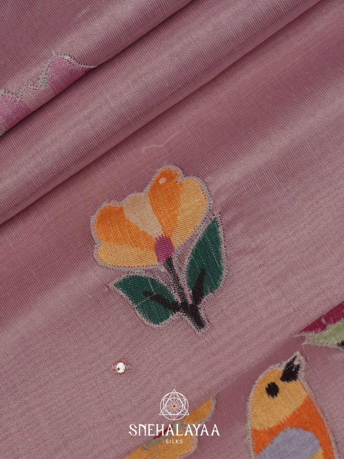 Mauve Linen Saree