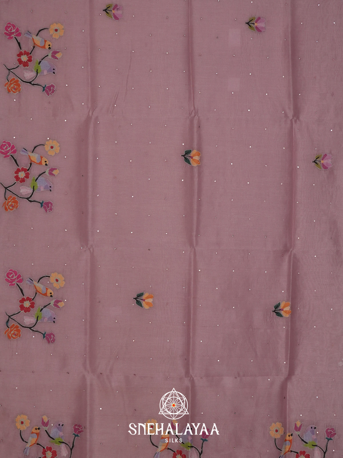 Mauve Linen Saree