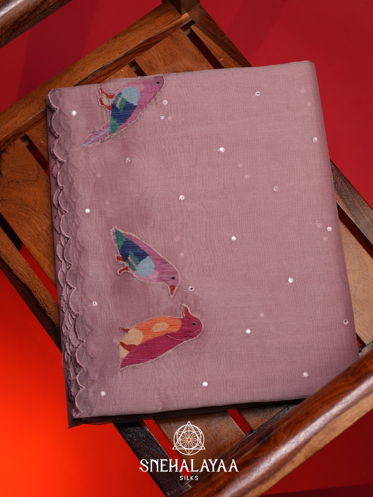 Dusty Rose Linen Saree