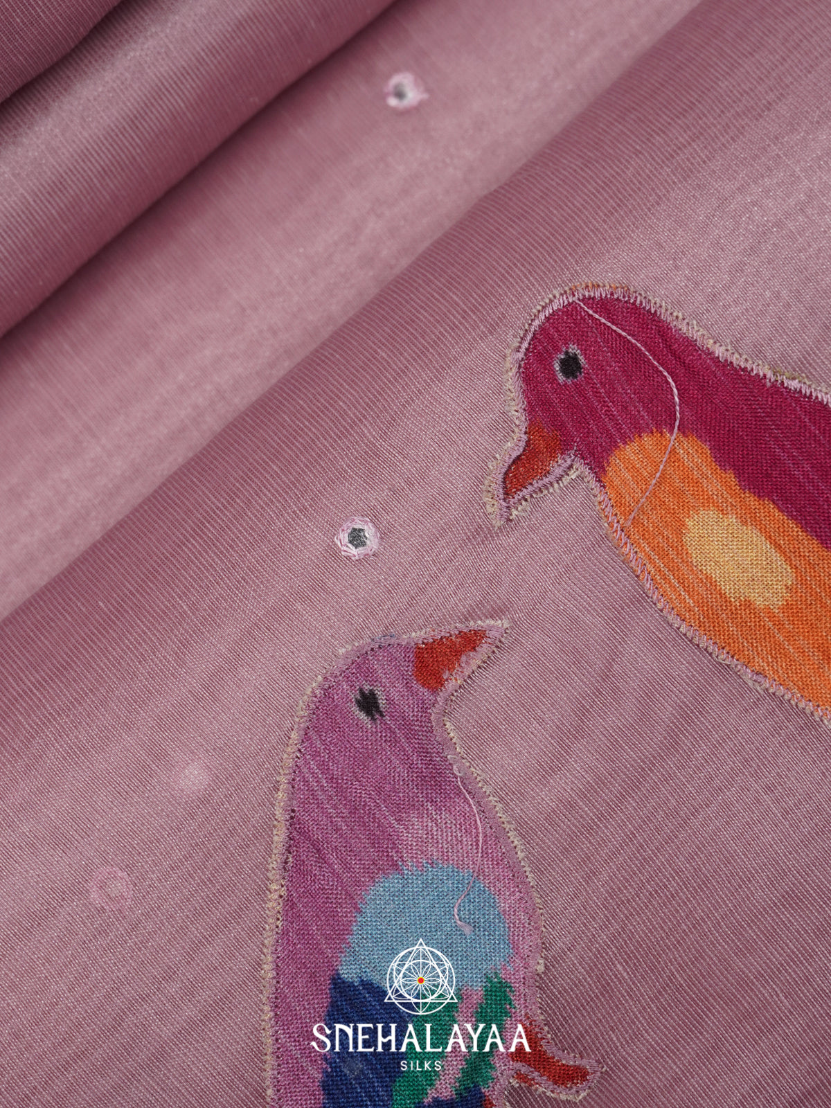 Dusty Rose Linen Saree