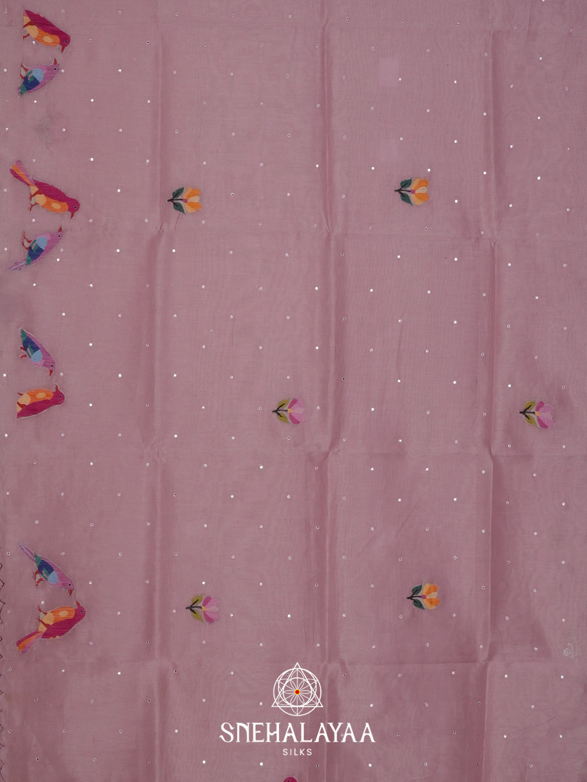 Dusty Rose Linen Saree