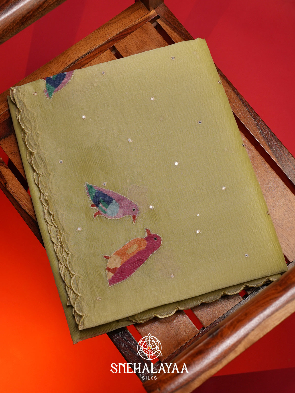 Mehendi Green Linen Saree