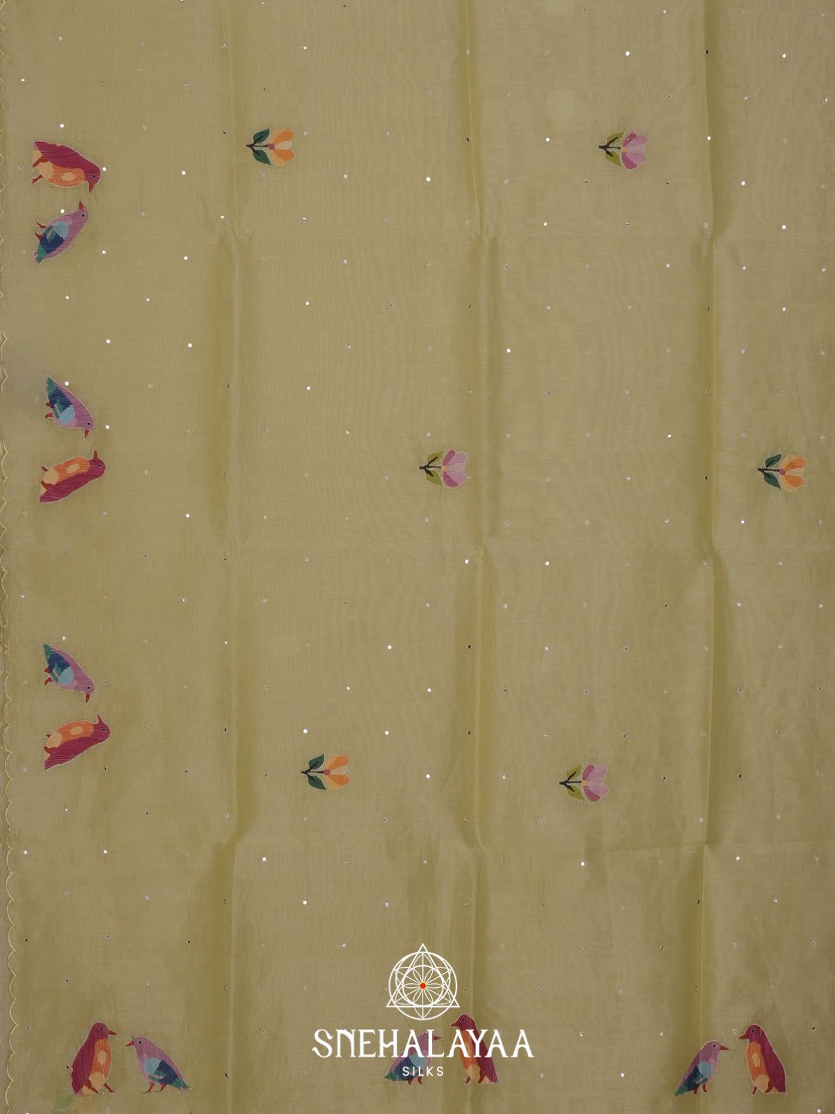 Mehendi Green Linen Saree