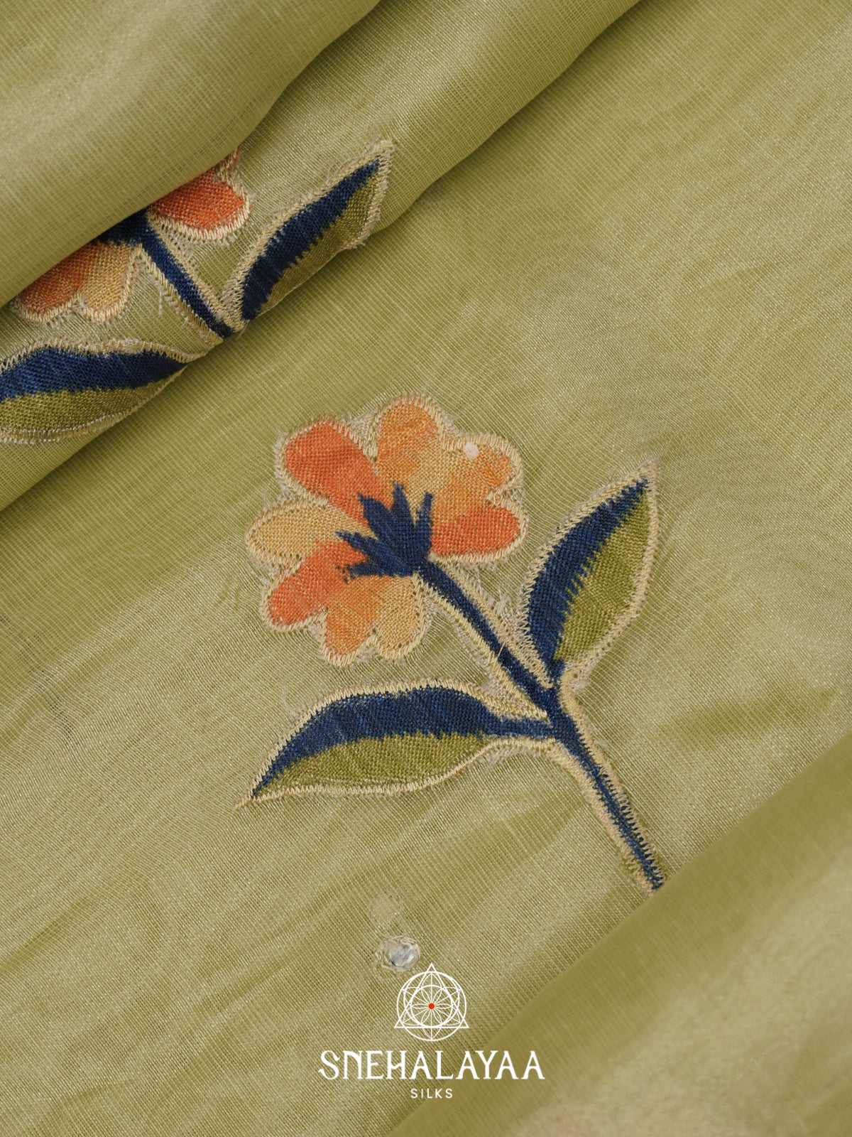 Pale Yellow Linen Saree