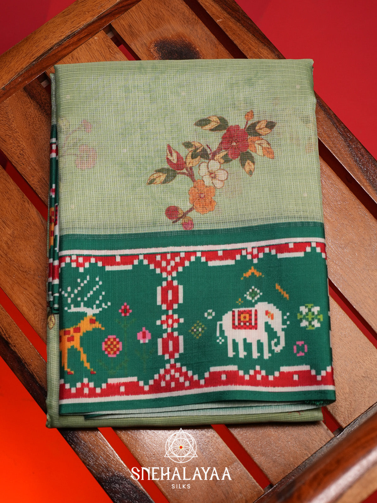 Pista Green Kota Saree
