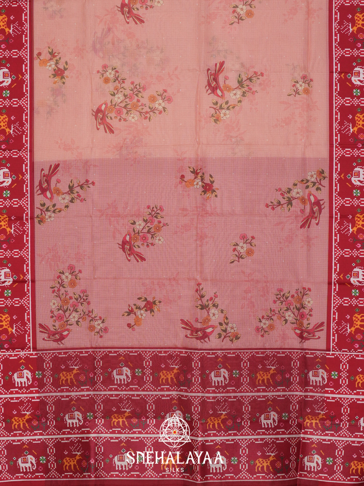 Peach Kota Saree