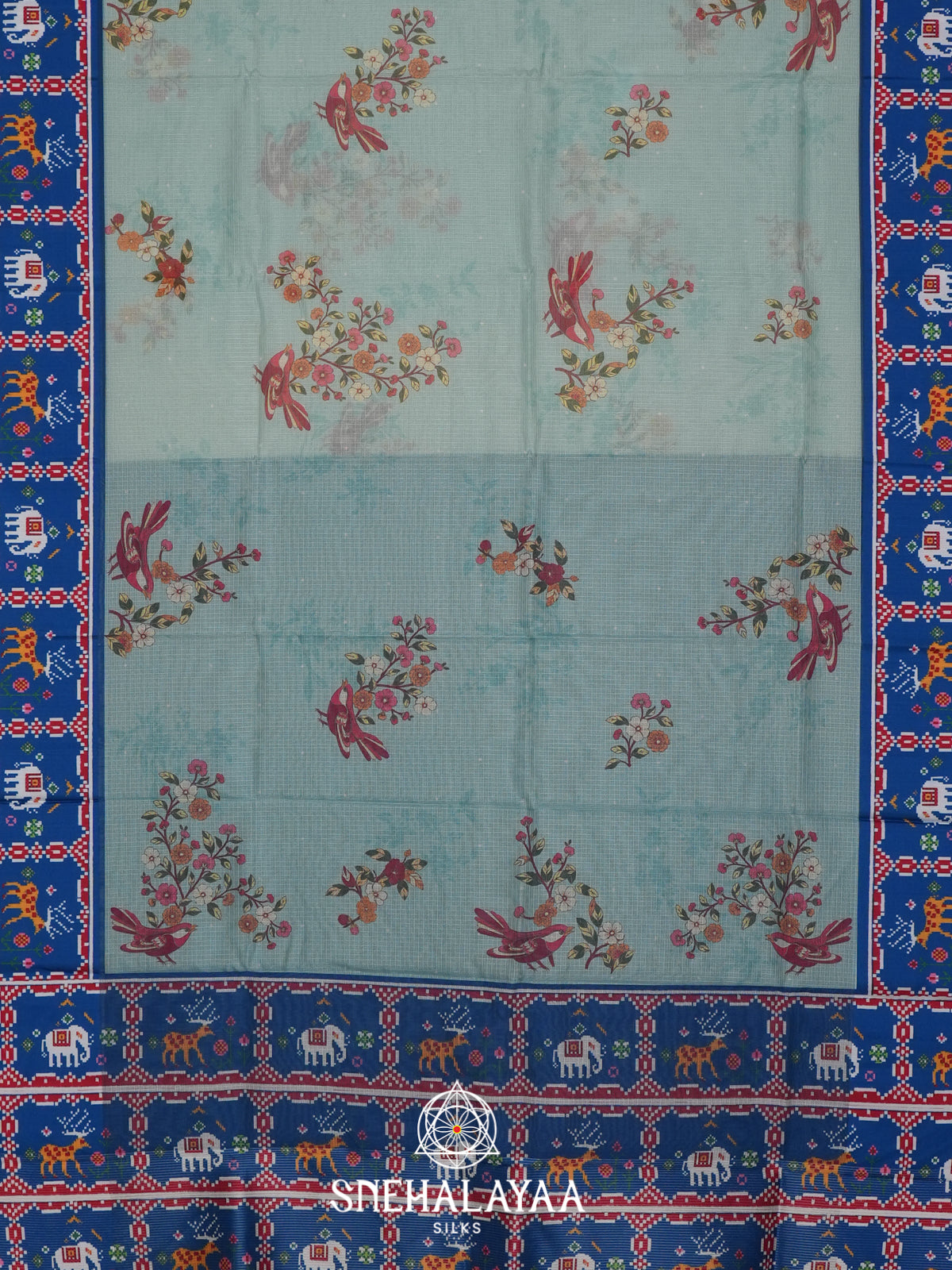 Aqua Blue Kota Saree
