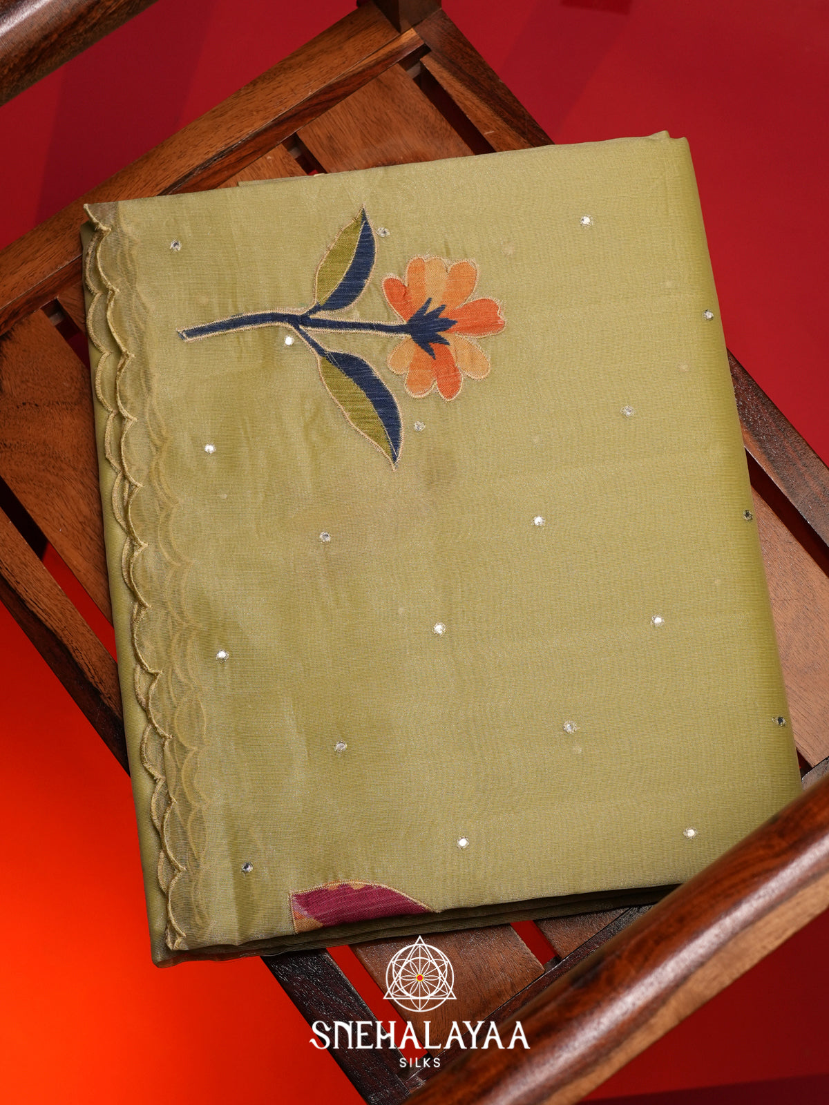 Pale Green Linen Saree