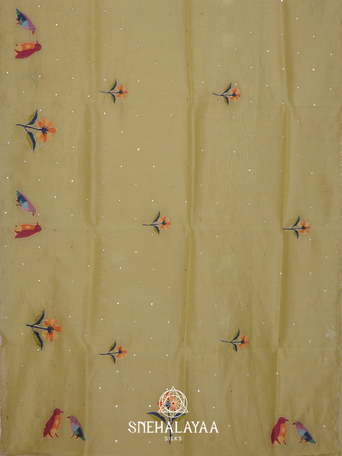 Pale Green Linen Saree