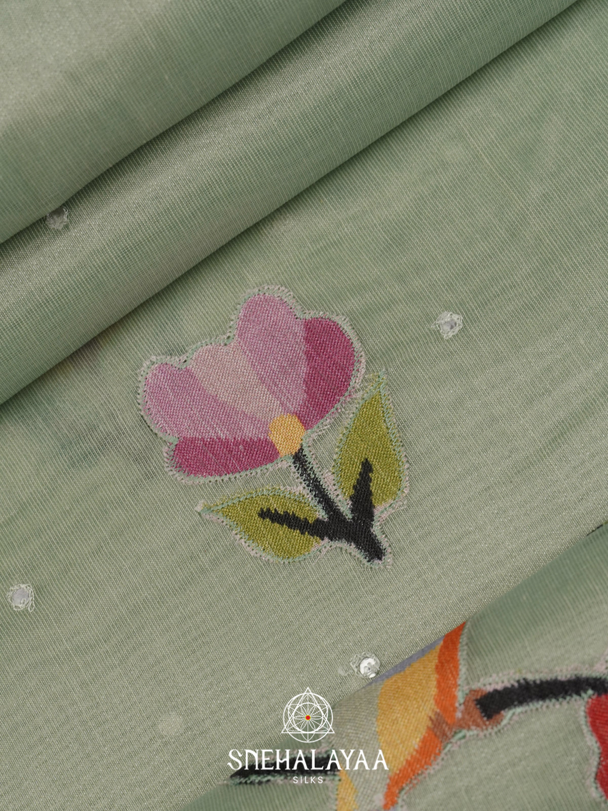 Grey Linen Saree
