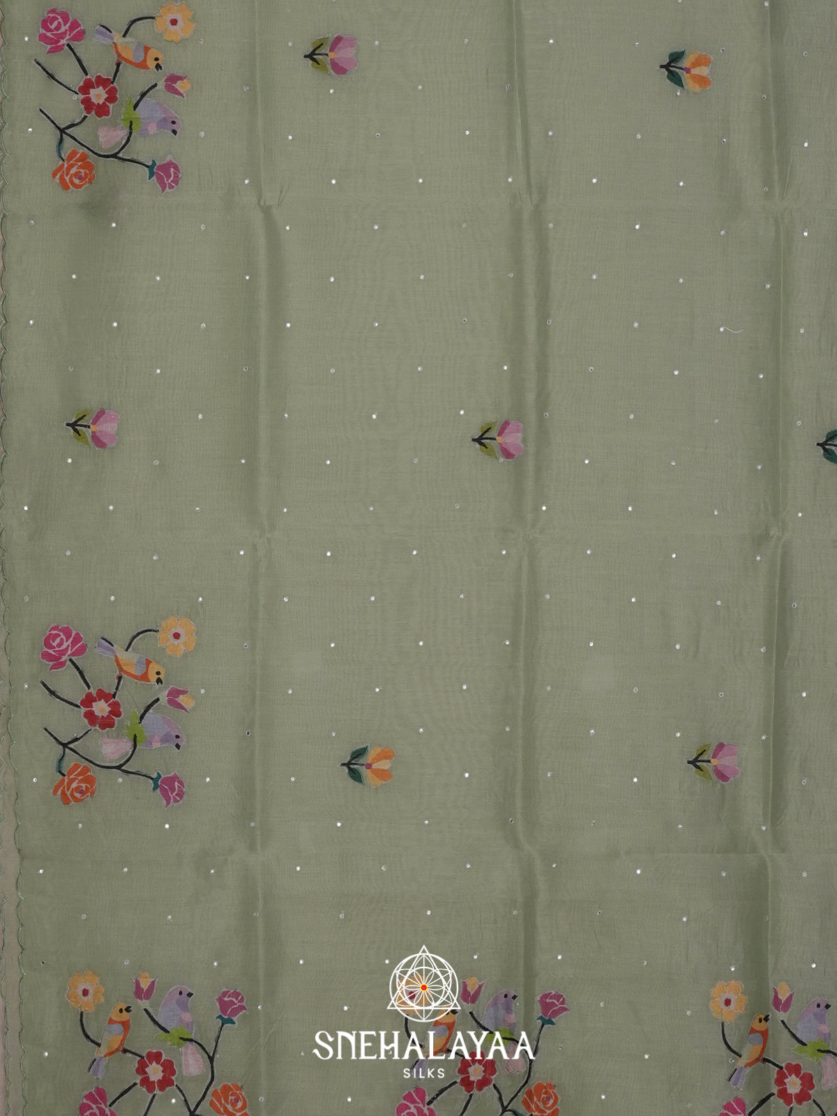 Grey Linen Saree