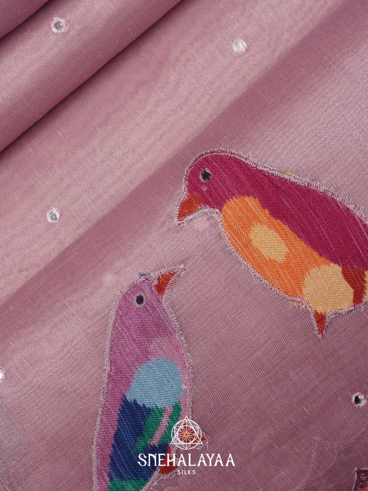Pink Linen Saree