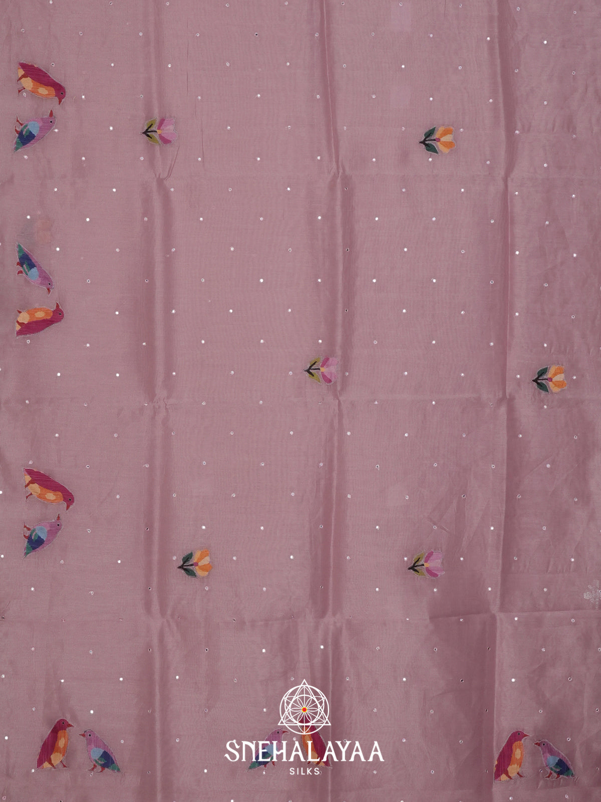 Pink Linen Saree