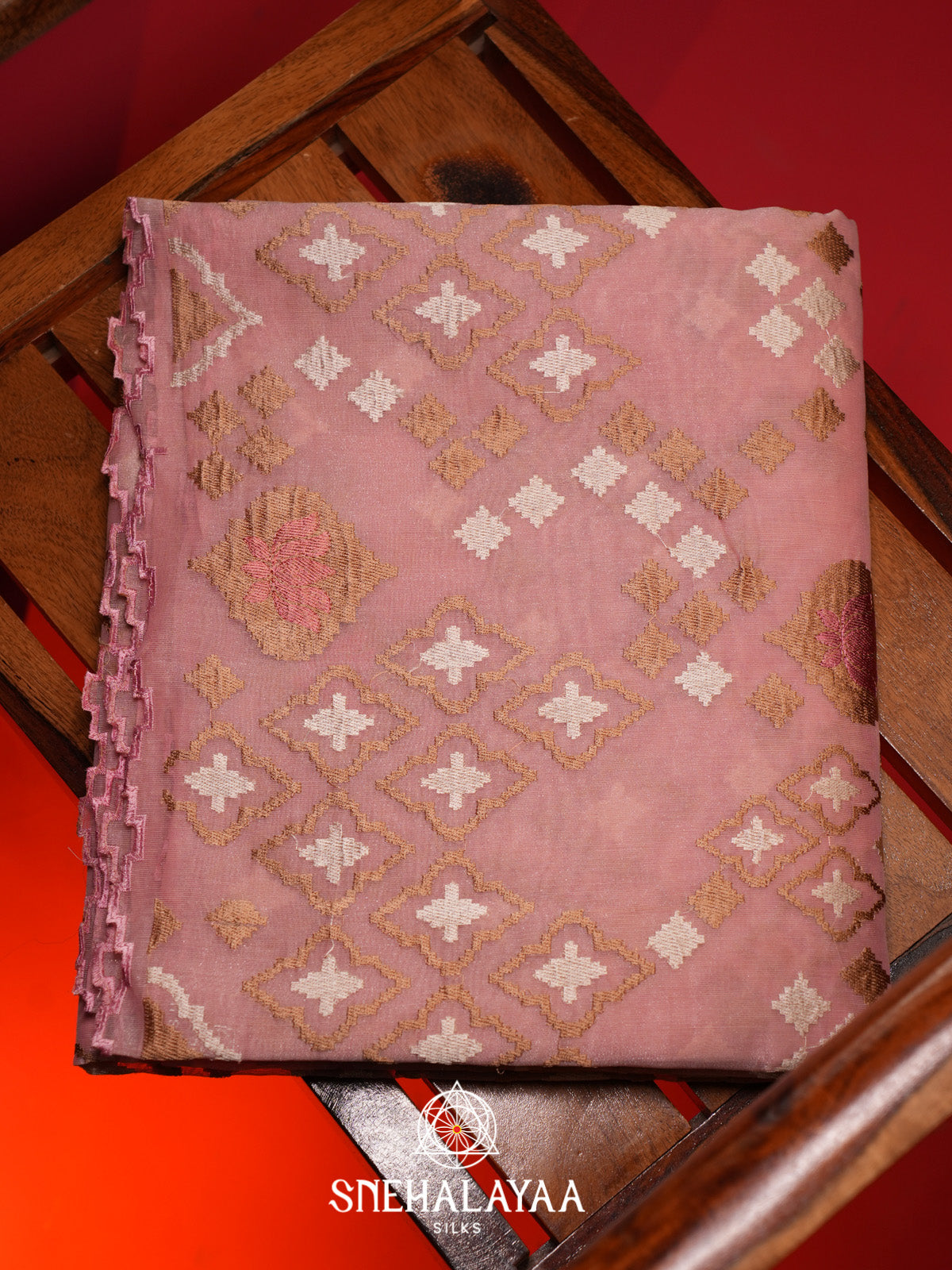 Dusty Rose Linen Saree