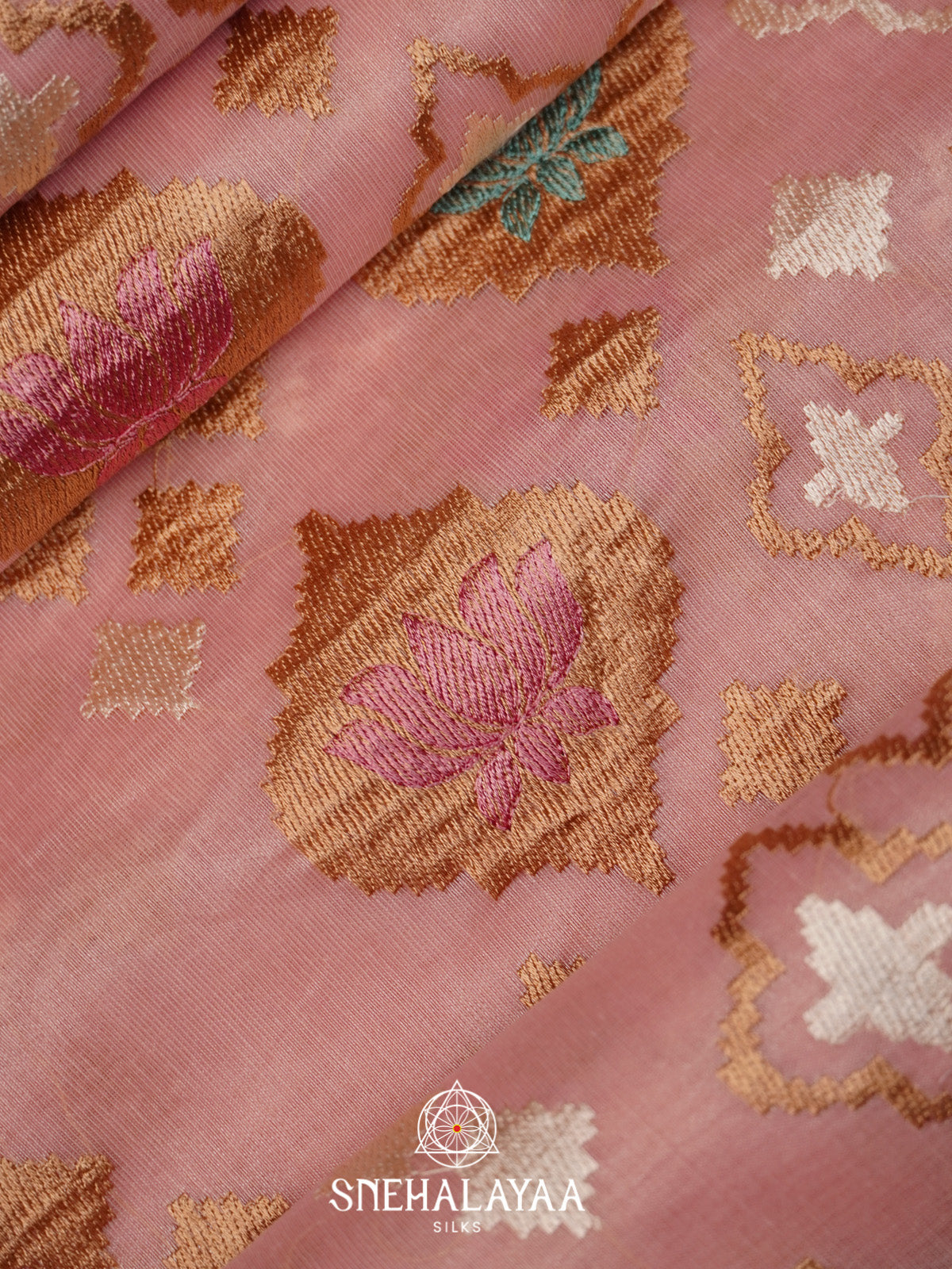 Dusty Rose Linen Saree