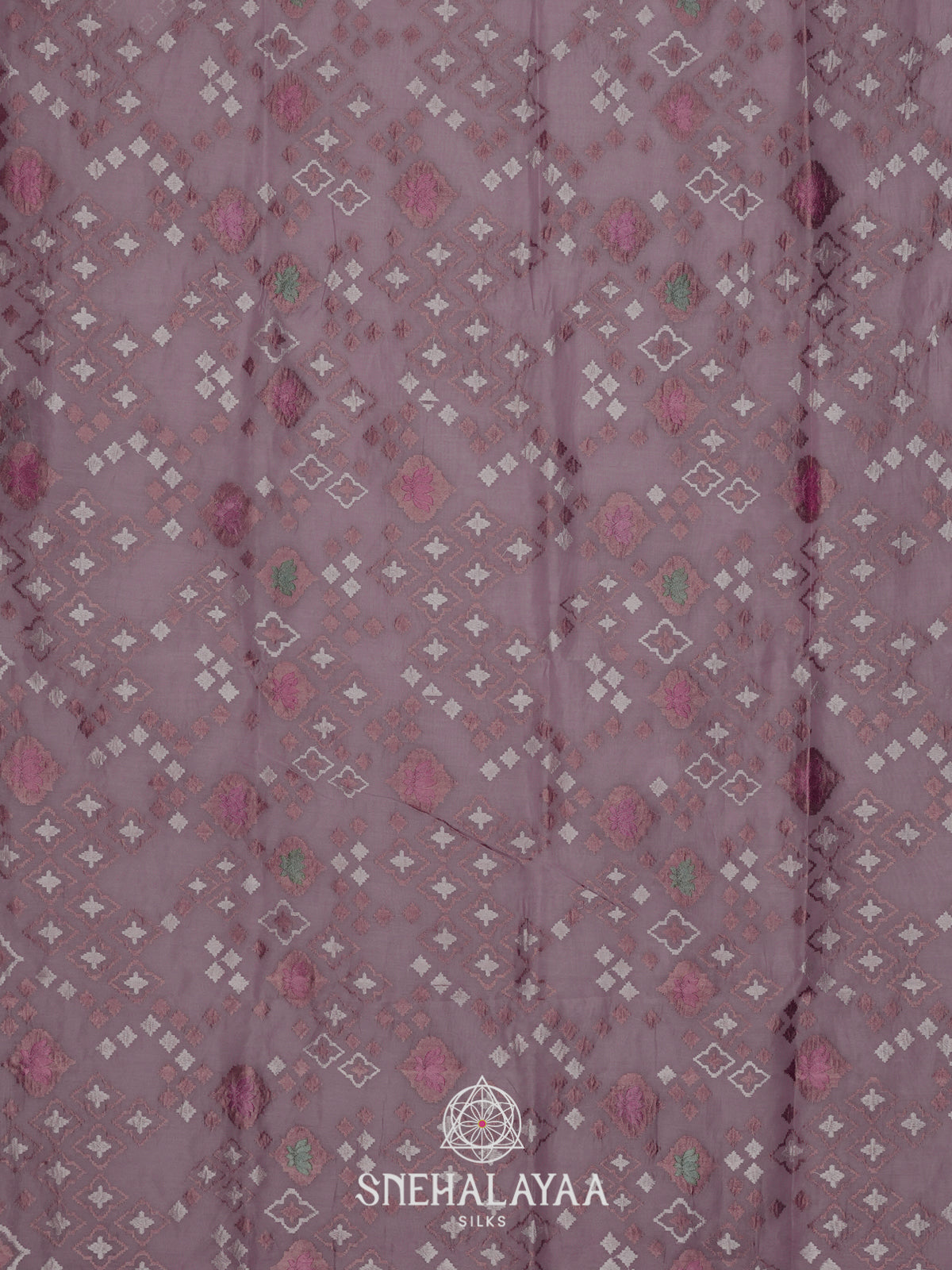 Pale Lilac Linen Saree