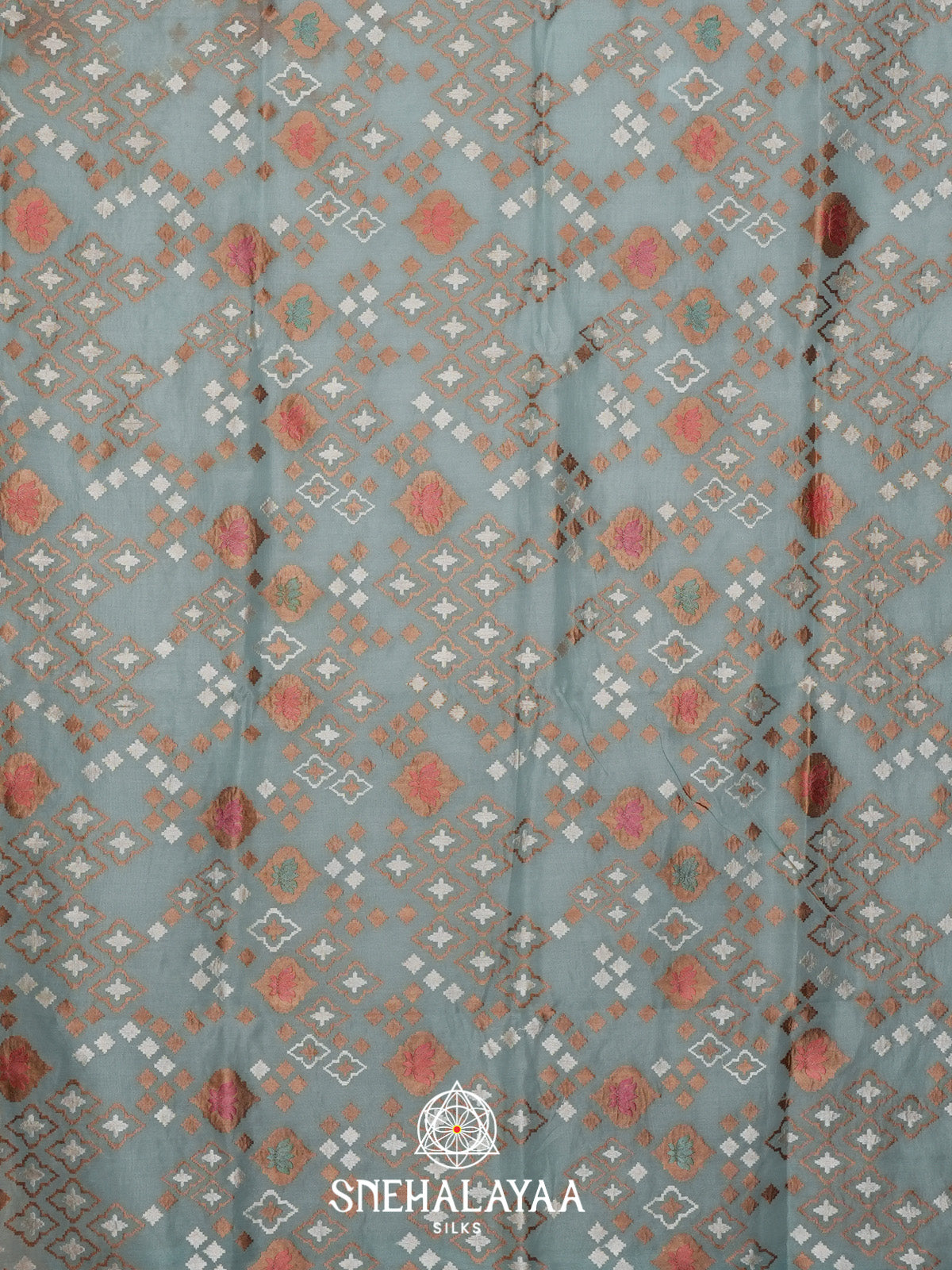 Blue Linen Saree
