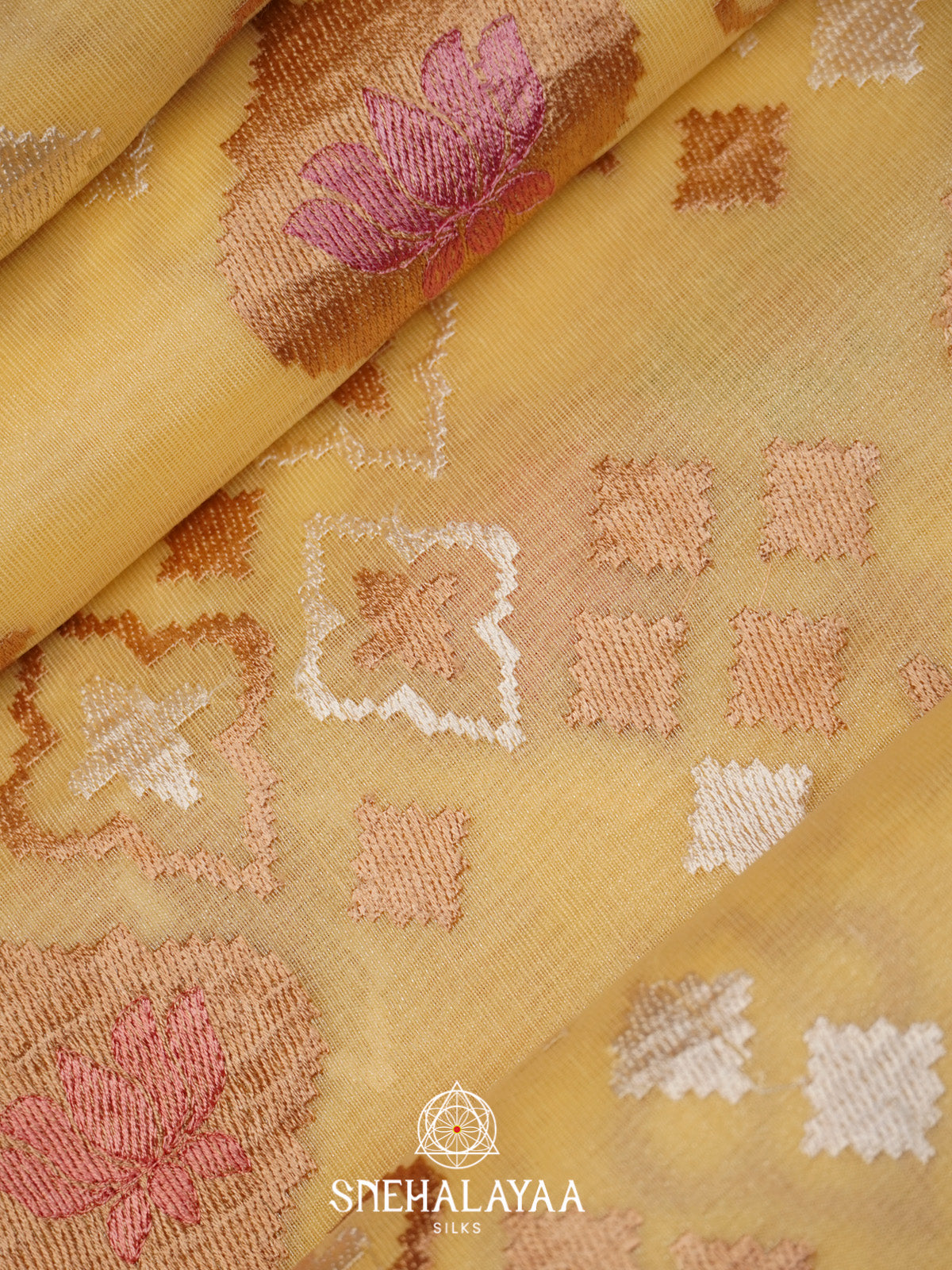 Yellow Linen Saree