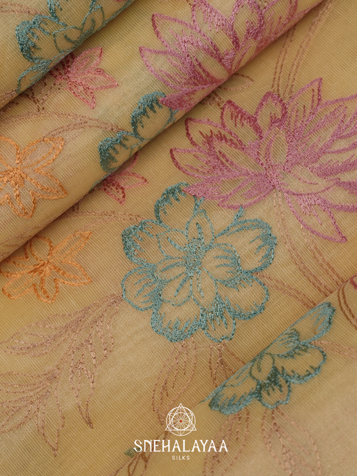 Yellow Linen Saree