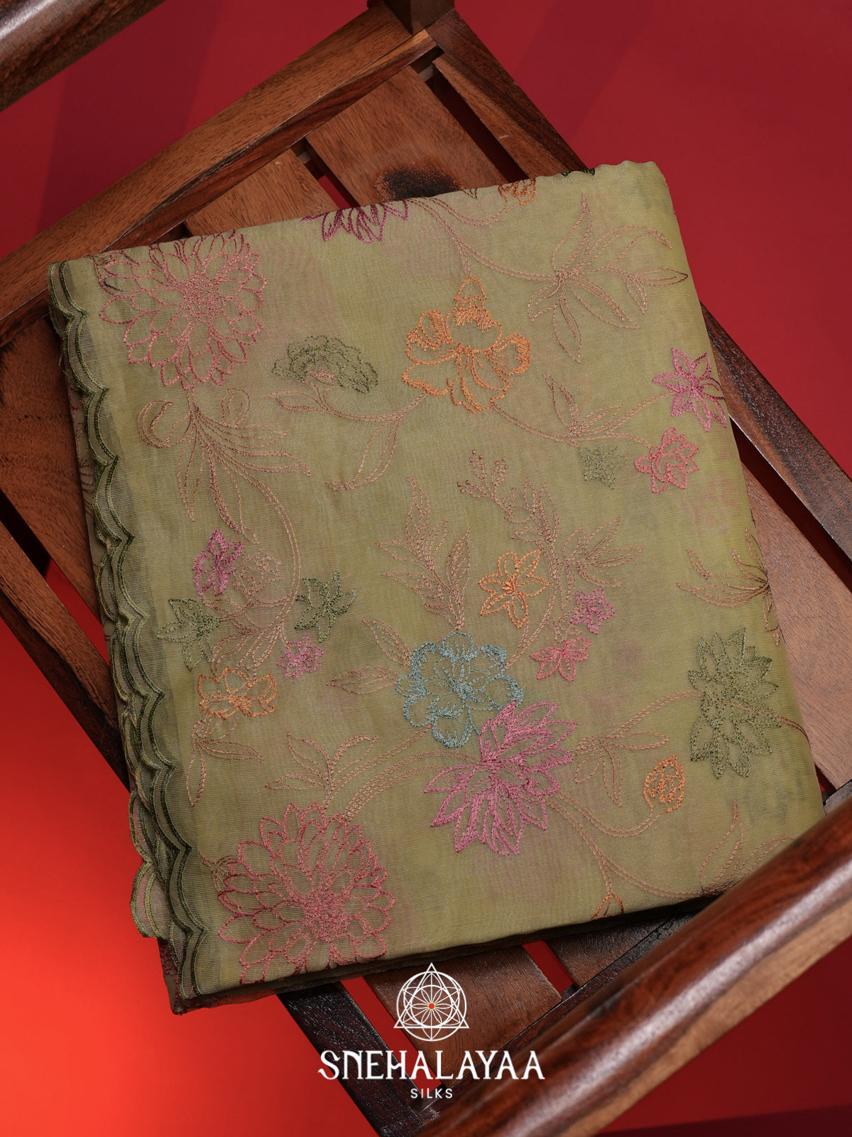 Pale Green Linen Saree
