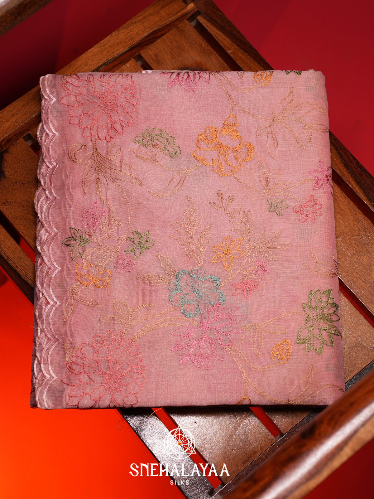 Pink Linen Saree