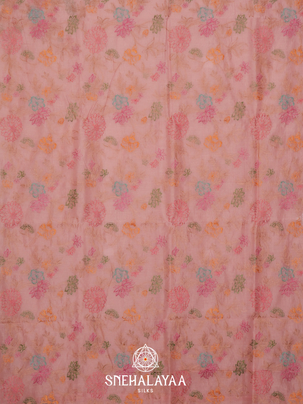 Pink Linen Saree