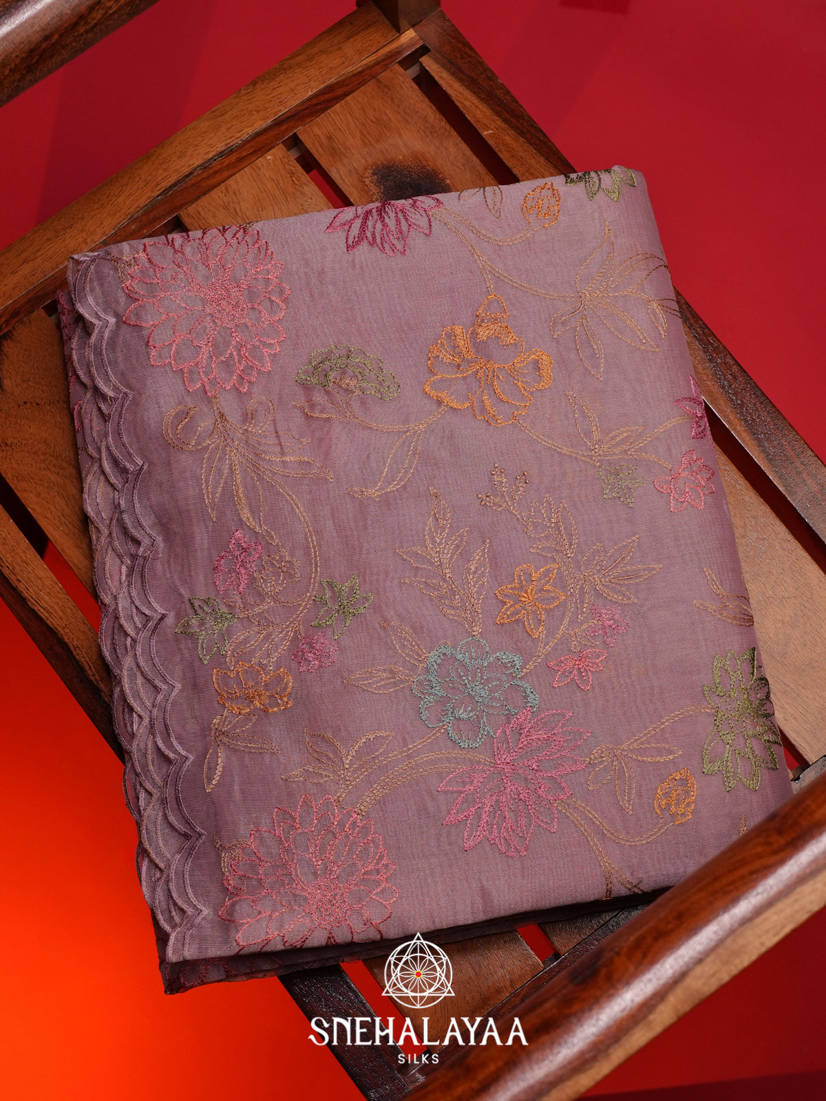 Lilac Linen Saree