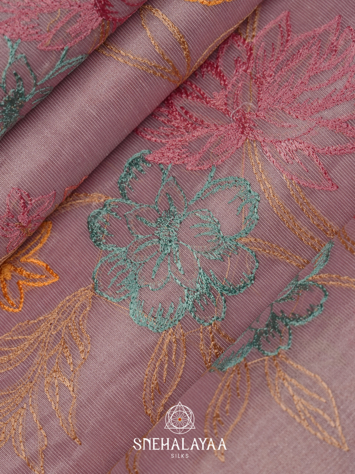 Lilac Linen Saree