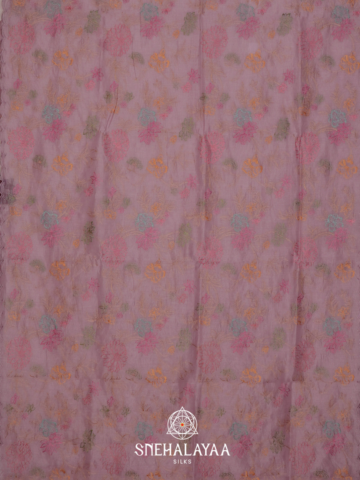 Lilac Linen Saree