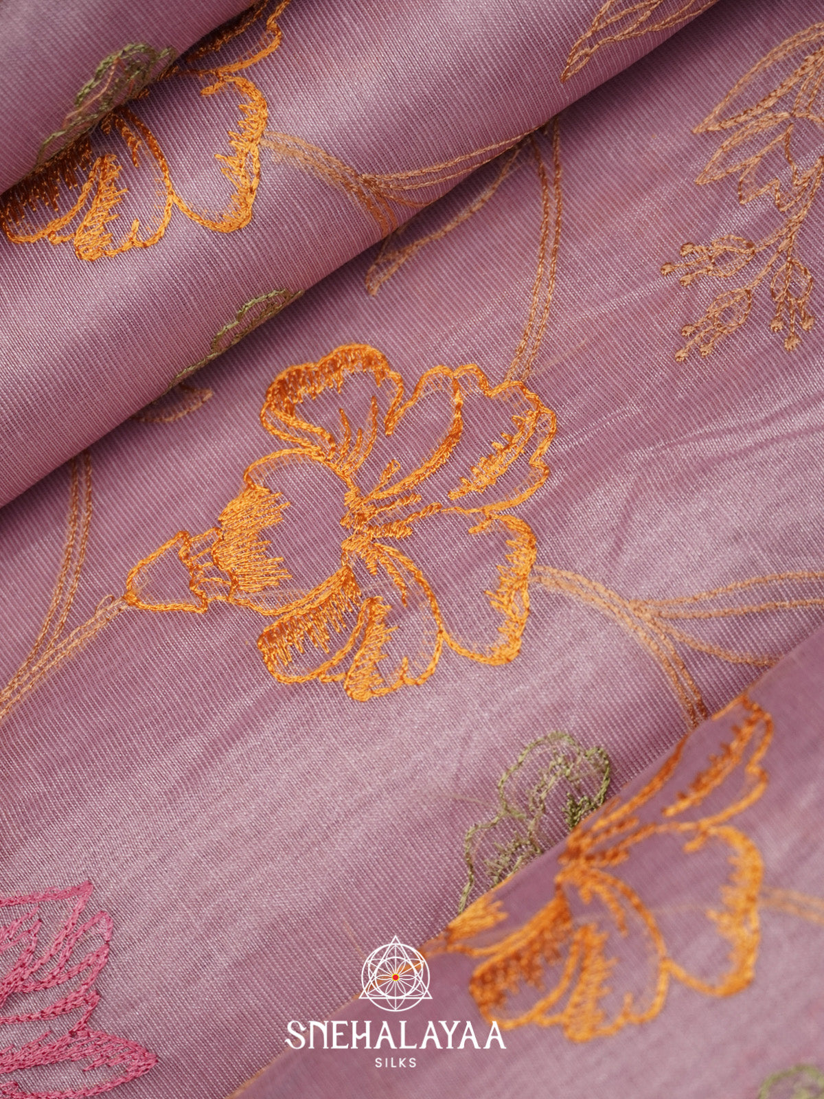 Lilac Linen Saree