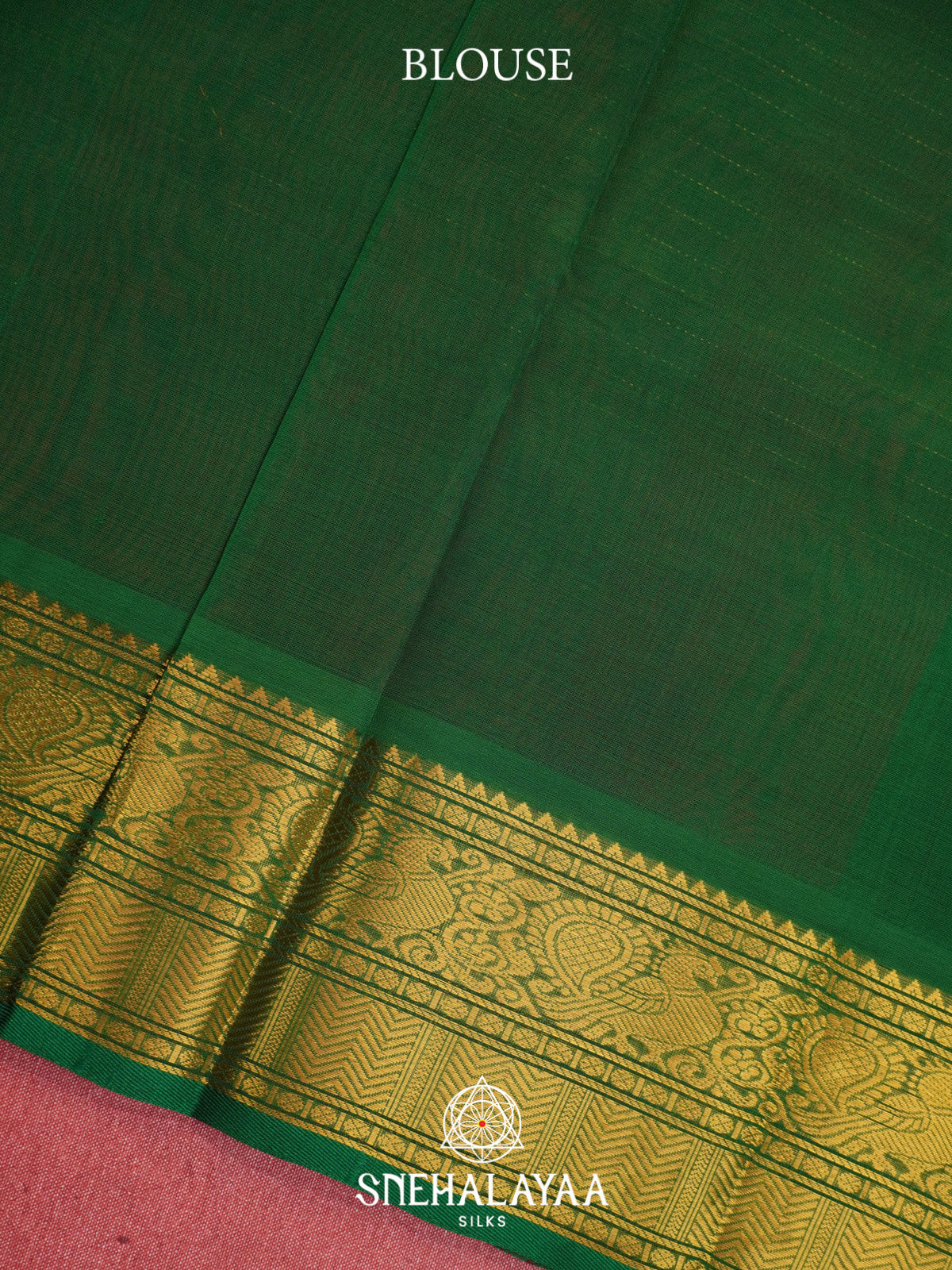 Maroon Checks Silk Cotton Saree with Gold Zari Border