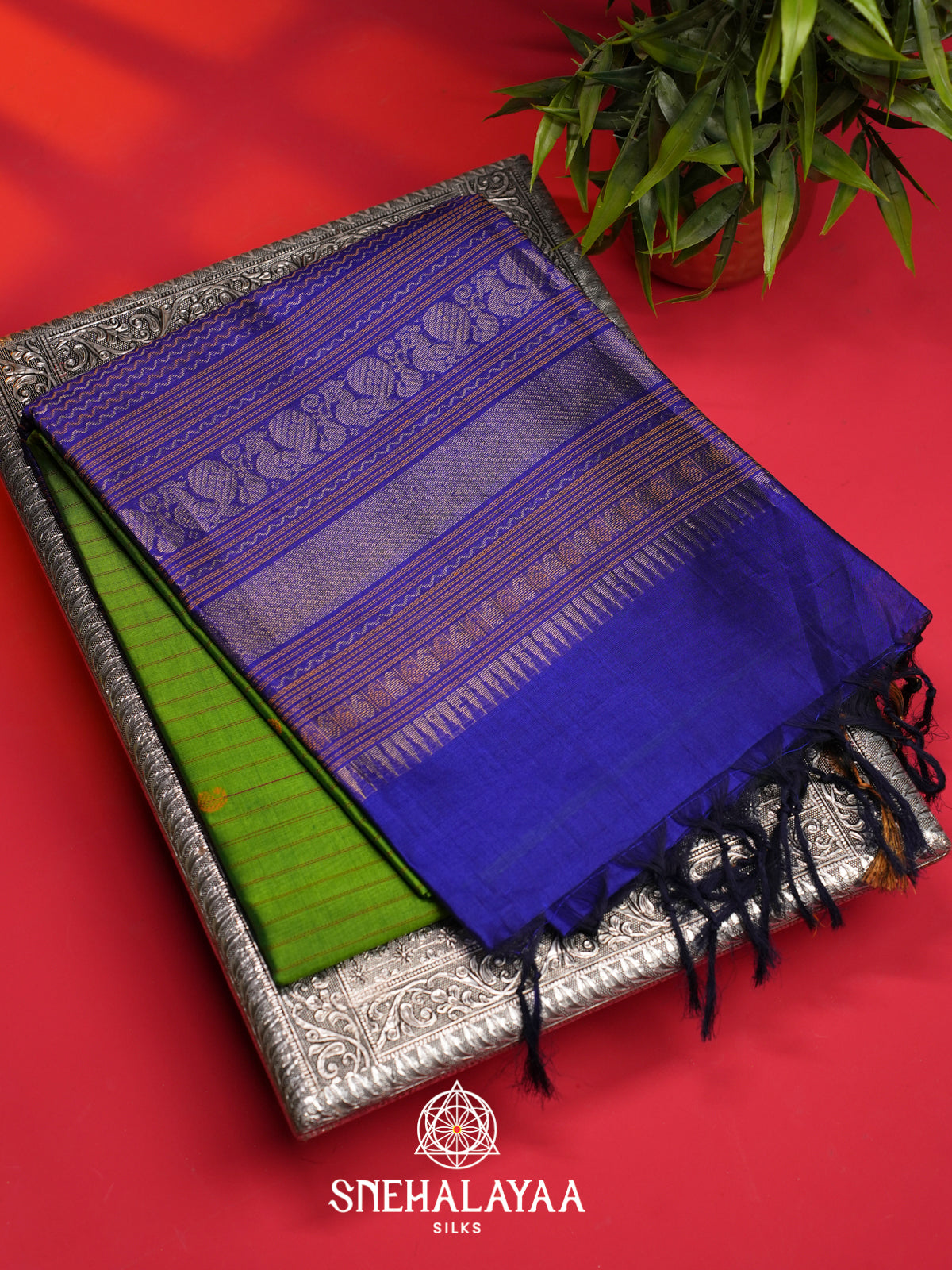 Green Kuppadam Silk Cotton Saree