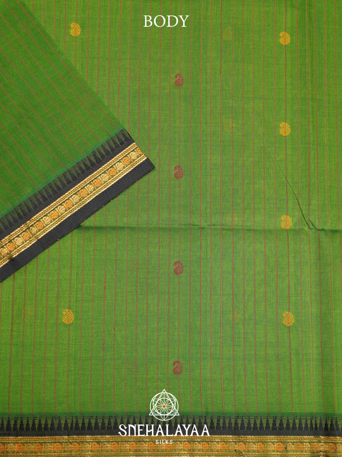 Green Kuppadam Silk Cotton Saree