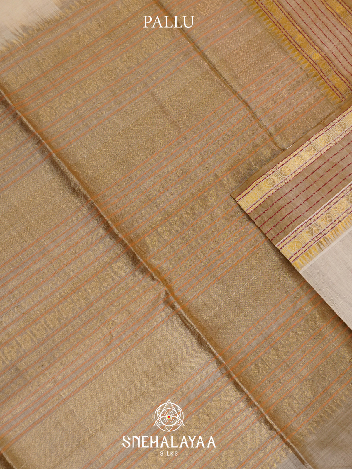 Beige Kuppadam Silk Cotton Saree