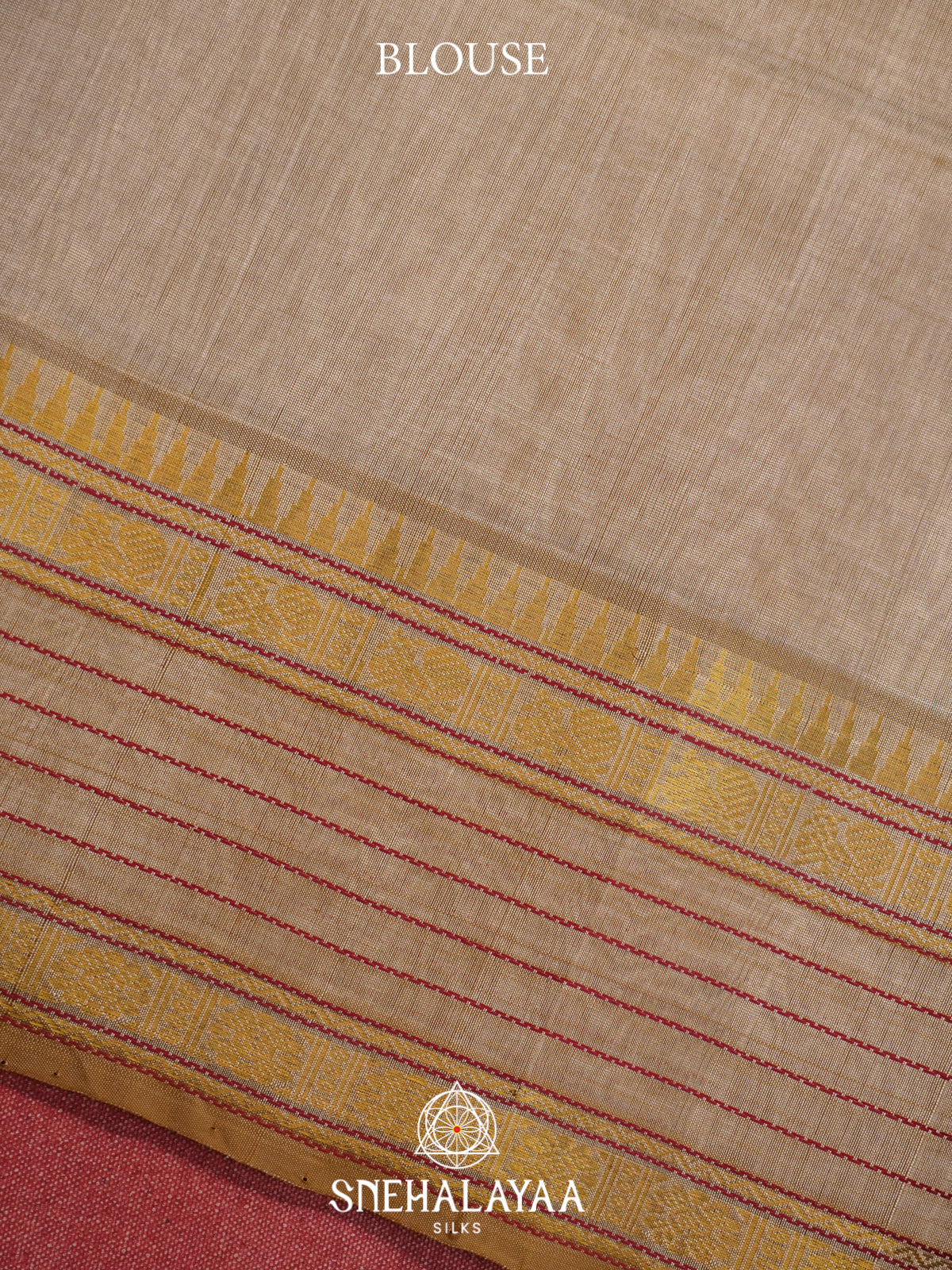 Beige Kuppadam Silk Cotton Saree