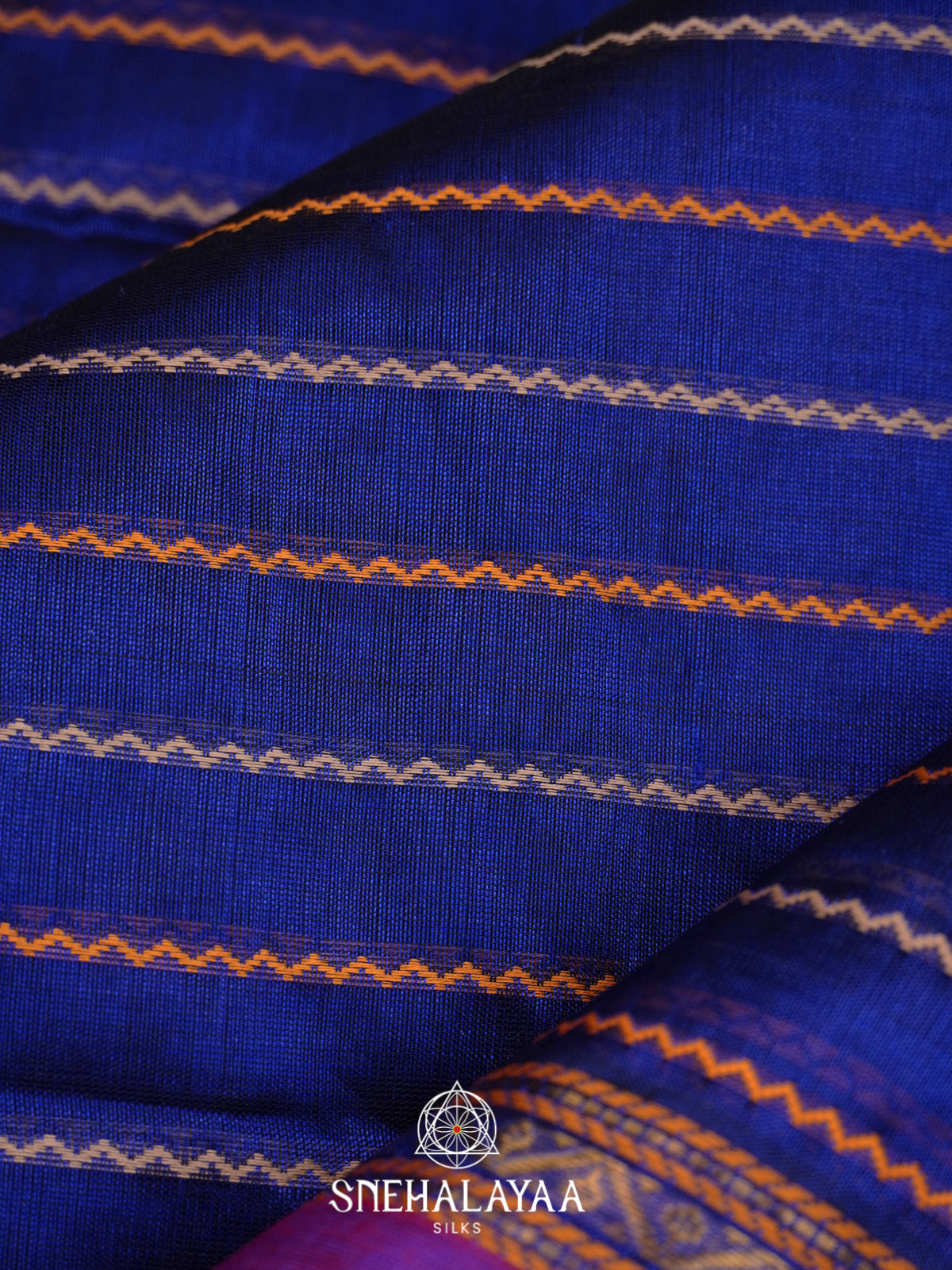 Blue Kuppadam Silk Cotton Saree