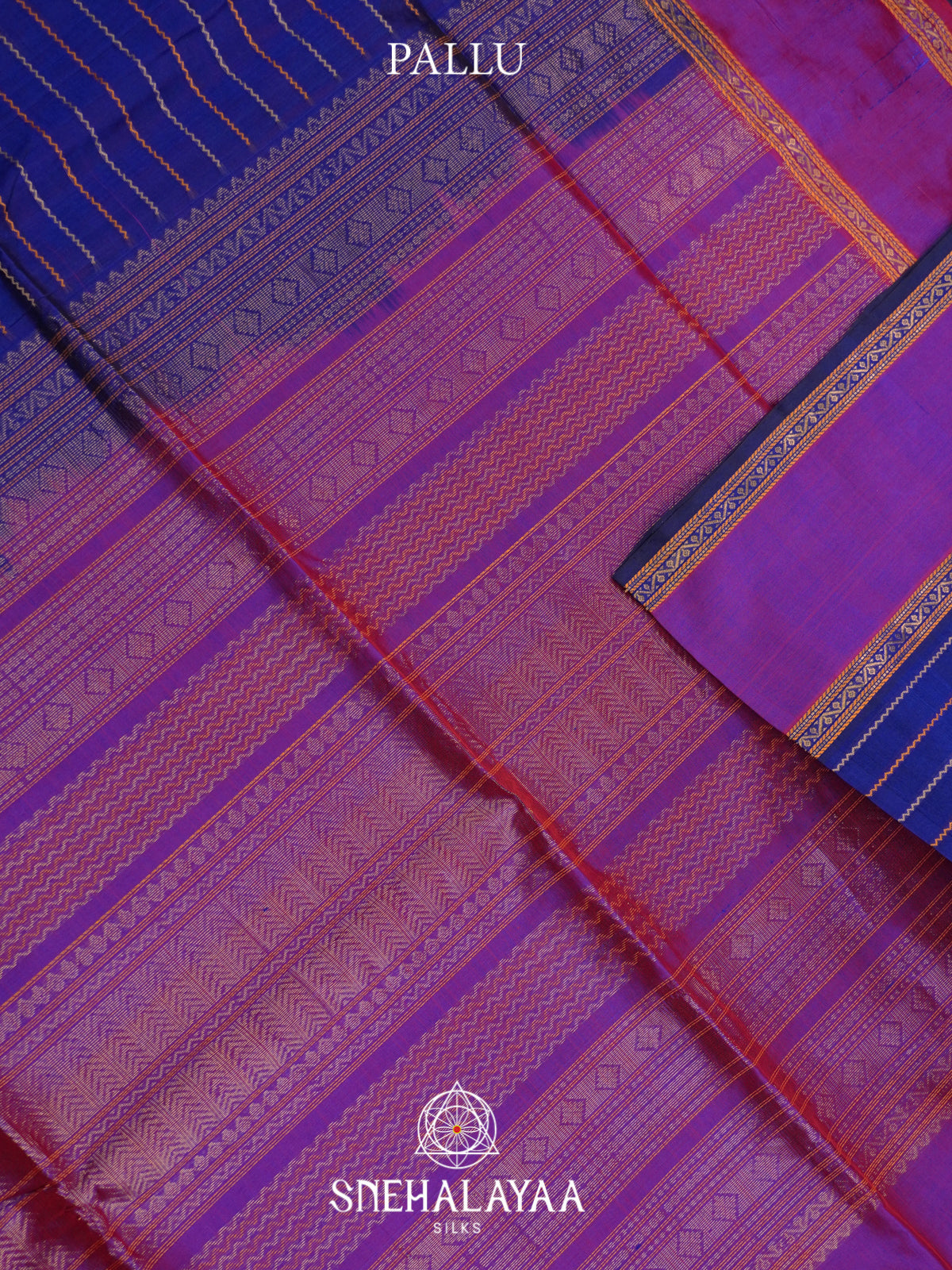Blue Kuppadam Silk Cotton Saree