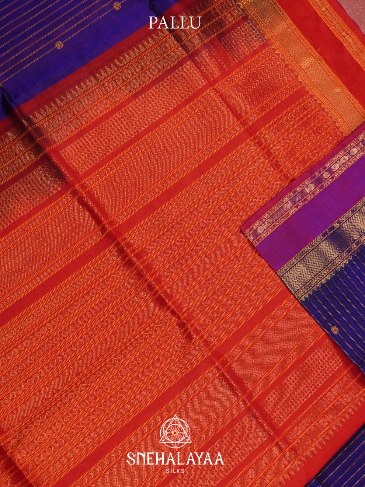 Royal Blue Kuppadam Silk Cotton Saree