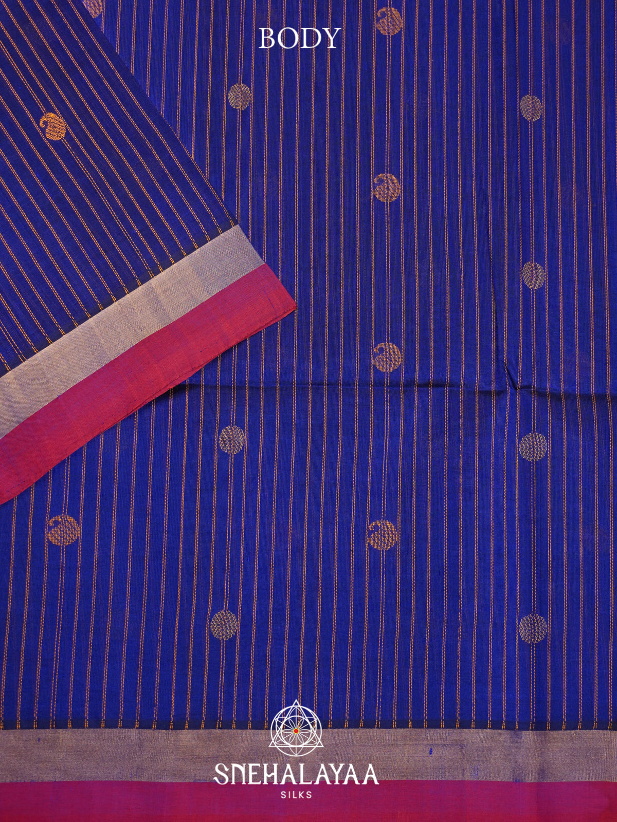Blue Kuppadam Silk Cotton Saree
