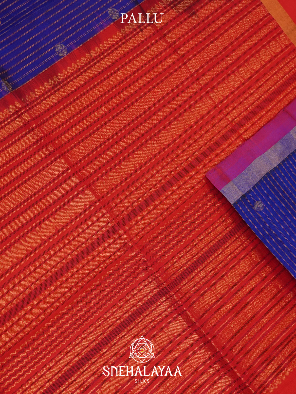 Blue Kuppadam Silk Cotton Saree