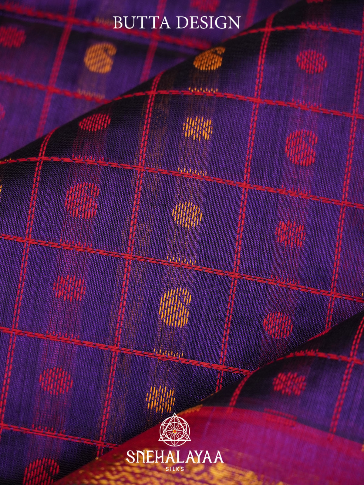 Purple Kuppadam Silk Cotton Saree
