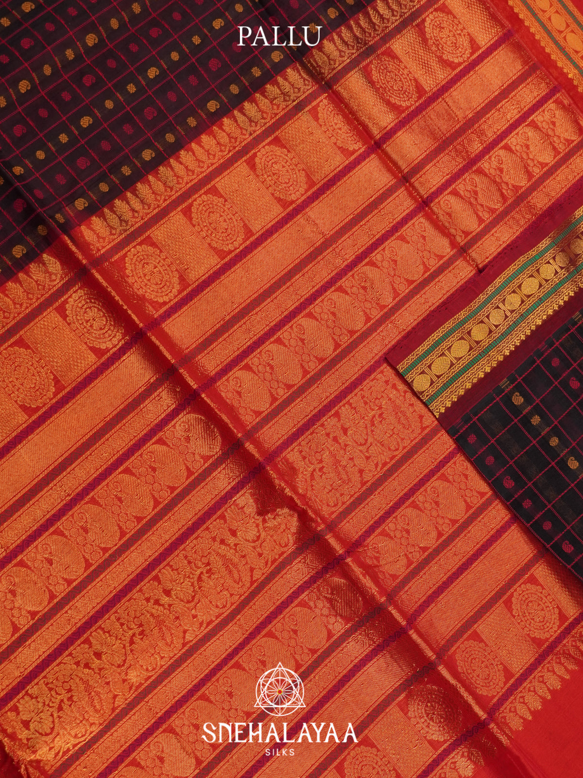 Black Kuppadam Silk Cotton Saree