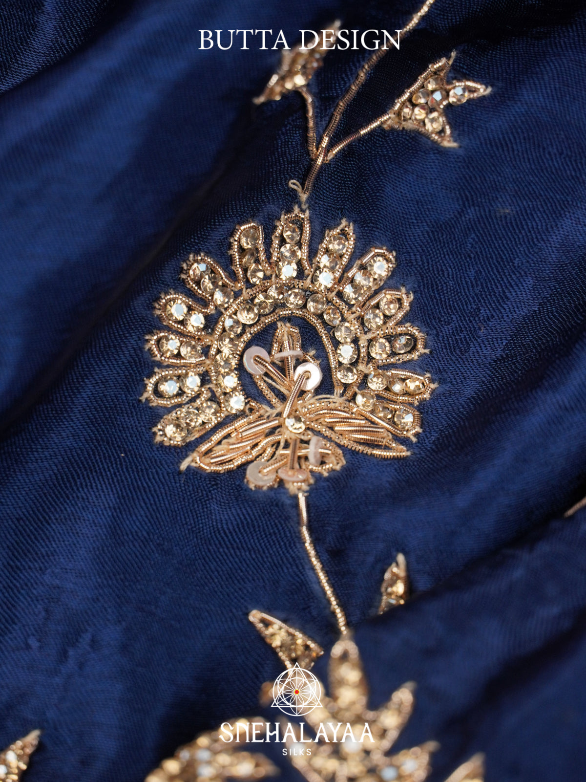 Navy Blue Designer Saree