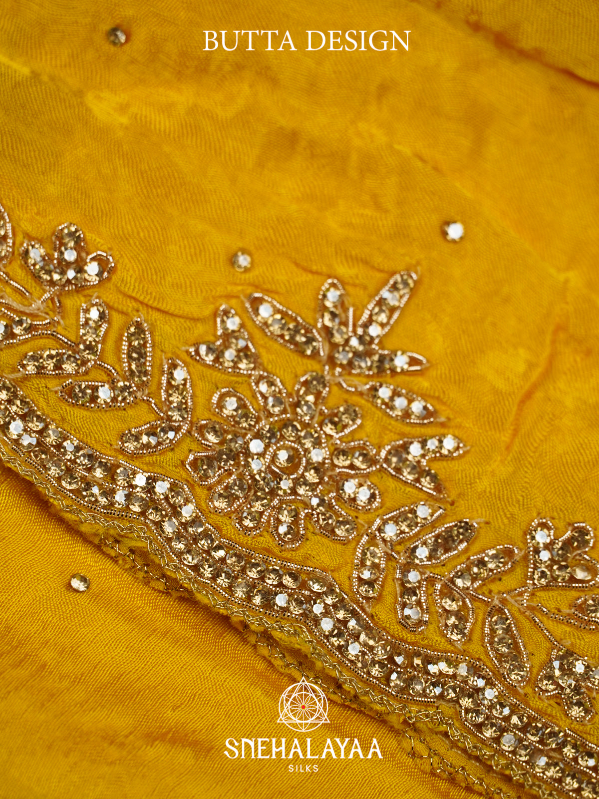 Mango Yellow Designer Saree